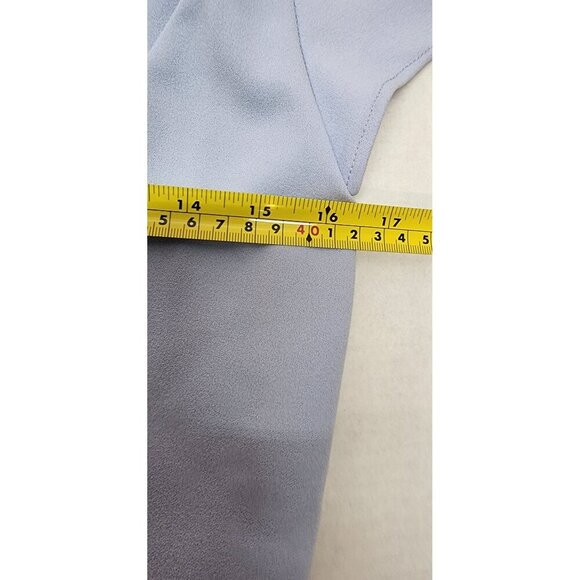 Banana Republic Light Blue Cap Sleeve Sheath Dress With Pleated Neckline Size 8 - Picture 10 of 12